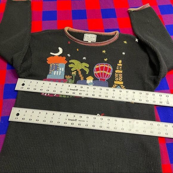 Cotton Salsa Las Vegas Hand Knitted Sweater Size Large - Picture 9 of 11